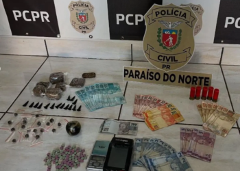 Polícia Civil prende em flagrante homem com drogas e munições em Paraíso do Norte