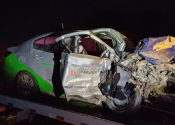 Quatro pessoas morrem em grave acidente entre carros e carreta em Tuneiras do Oeste