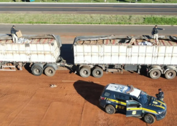 PRF apreende 600 mil maços de cigarros contrabandeados em Terra Roxa; motorista é preso