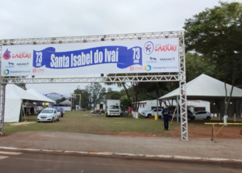 Estrutura para receber a comunidade para a festa de aniversário
