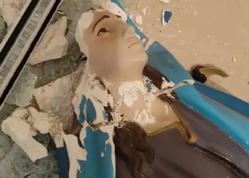 Igreja da região é depredada e imagens de santos são quebradas; suspeito foi preso em flagrante