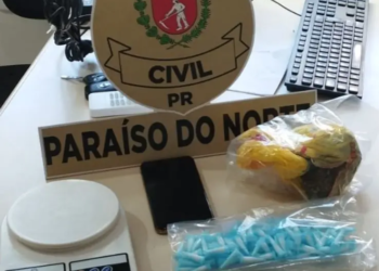 Mãe e filho são presos em flagrante por tráfico de drogas em São Carlos do Ivaí