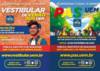 Com 1,5 mil vagas, UEM divulga os editais do Vestibular de Verão e PAS 2025