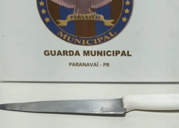 Homem ameaça mãe com faca e é detido pela Guarda Municipal em Paranavaí