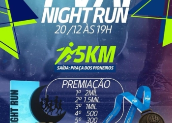Pvaí Night Run: município terá corrida noturna em comemoração ao aniversário de 73 anos
