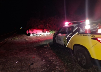 Motorista fica ferido em acidente na PR-547 em São Pedro do Ivaí