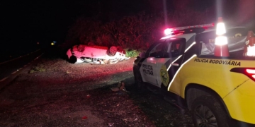 Motorista fica ferido em acidente na PR-547 em São Pedro do Ivaí