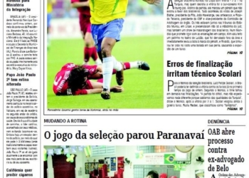 Principais notícias da terça-feira, 4 de junho de 2002