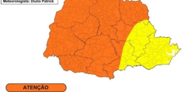 Noroeste está em área de atenção para possibilidade de temporais
