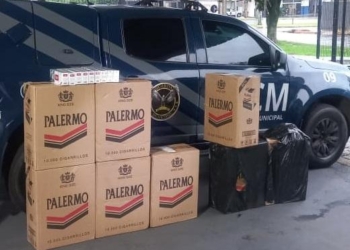 Guarda Civil de Paranavaí apreende veículo carregado com mais de 400 pacotes de cigarros contrabandeados
