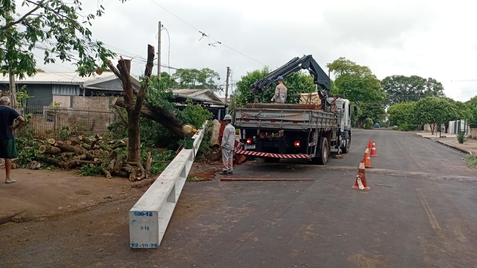 Copel prevê normalização da energia em Paranavaí até domingo; fornecimento de água está restabelecido