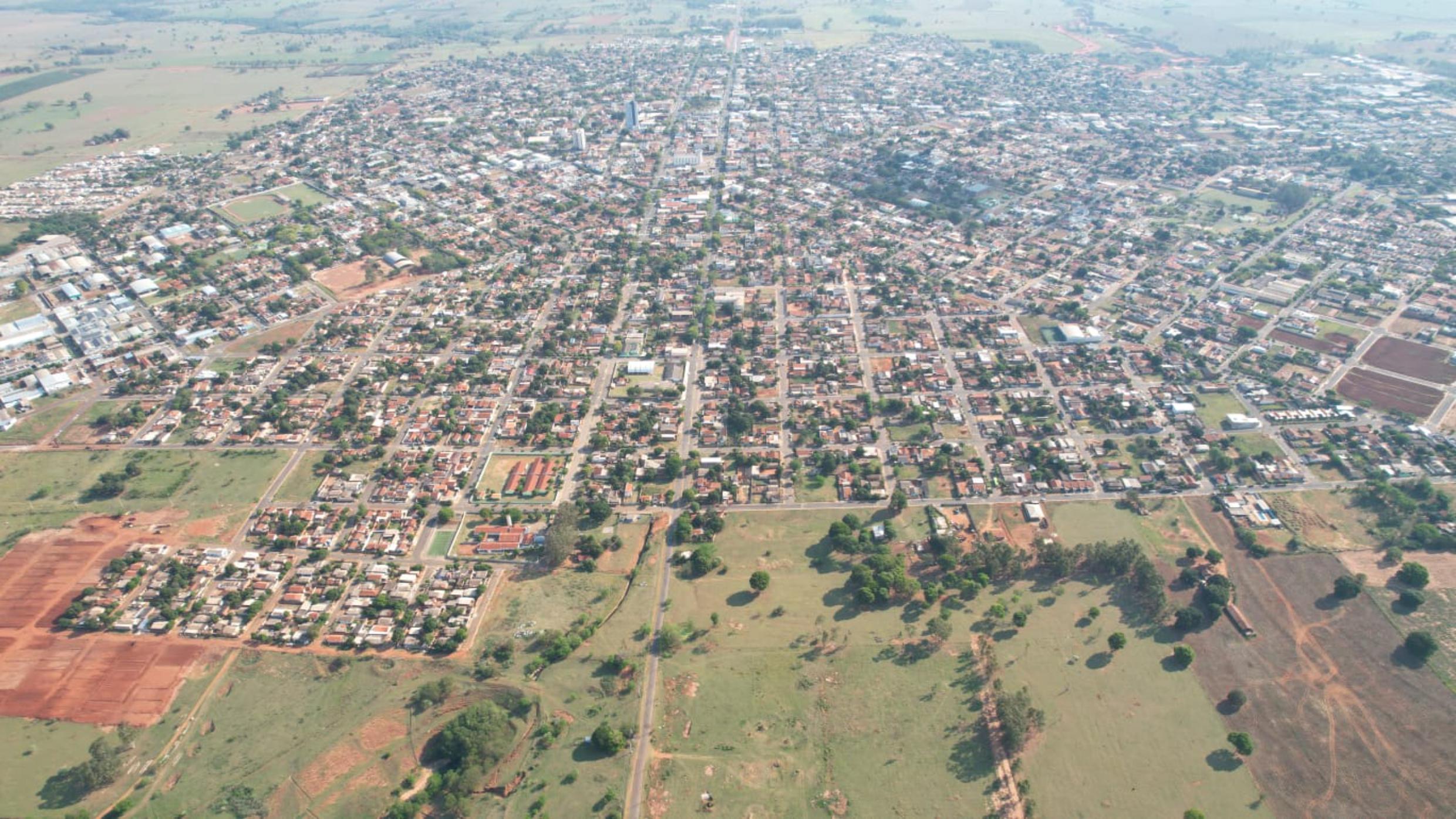 Vista aérea da cidade de Loanda