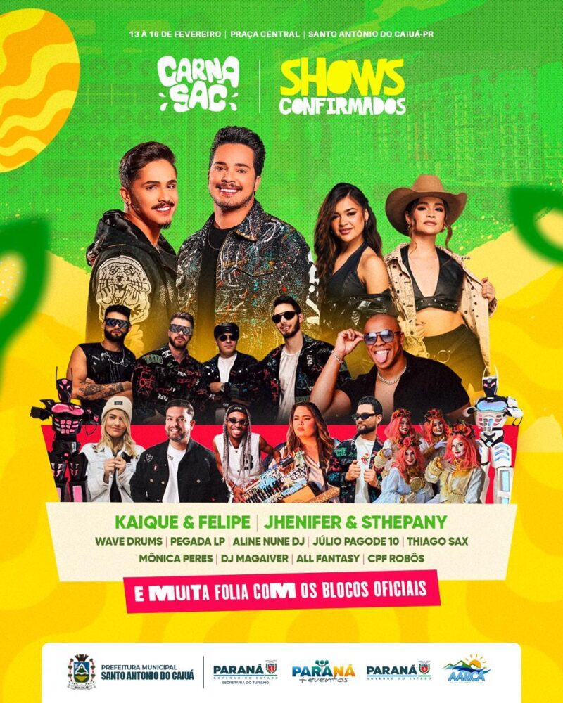 Atrações confirmadas para o evento