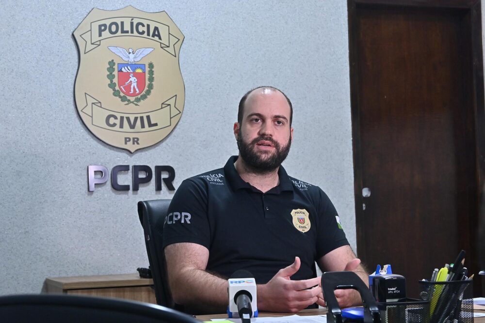 Delegado-chefe da 8ª Subdivisão Policial, Marcelo Trevizan concedeu entrevista coletiva e falou sobre o caso - Foto: Ivan Fuquini