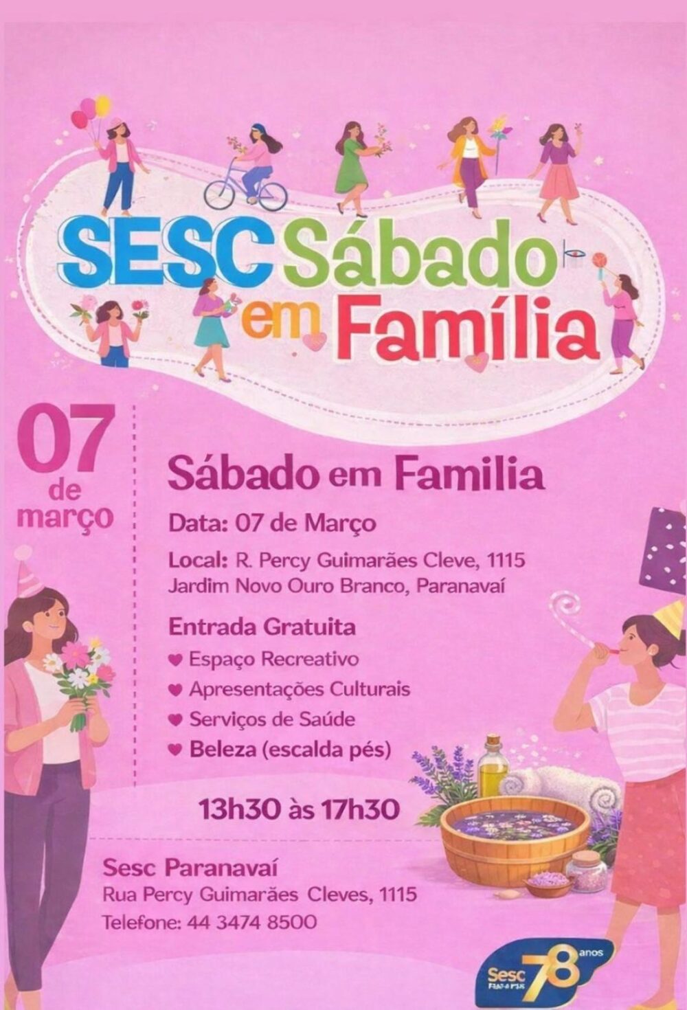 As atividades ocorrerão das 13h30 às 17h30
Foto: Divulgação