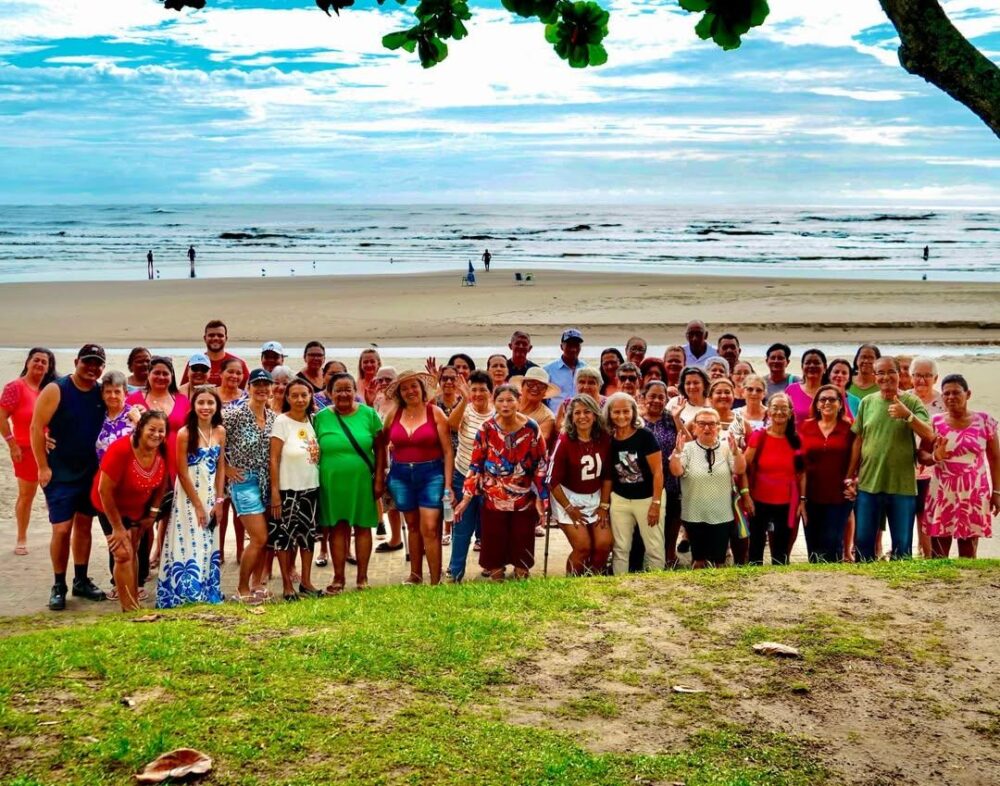 Momento de alegria e descontração no litoral do Estado