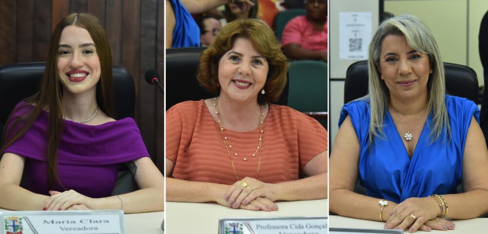 Da esquerda para a direita: Maria Clara, Professora Cida e Professora Ivany, autoras da proposição
Foto: Arquivo DN