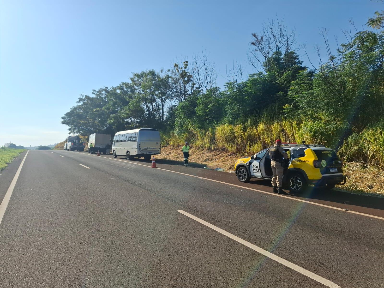 Ninguém ficou ferido — Foto: Polícia Rodoviária Estadual.