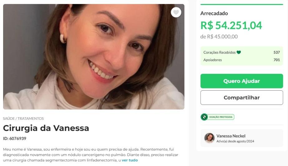 A cirurgia para a retirada dos nódulos deve ser realizada na próxima semana.