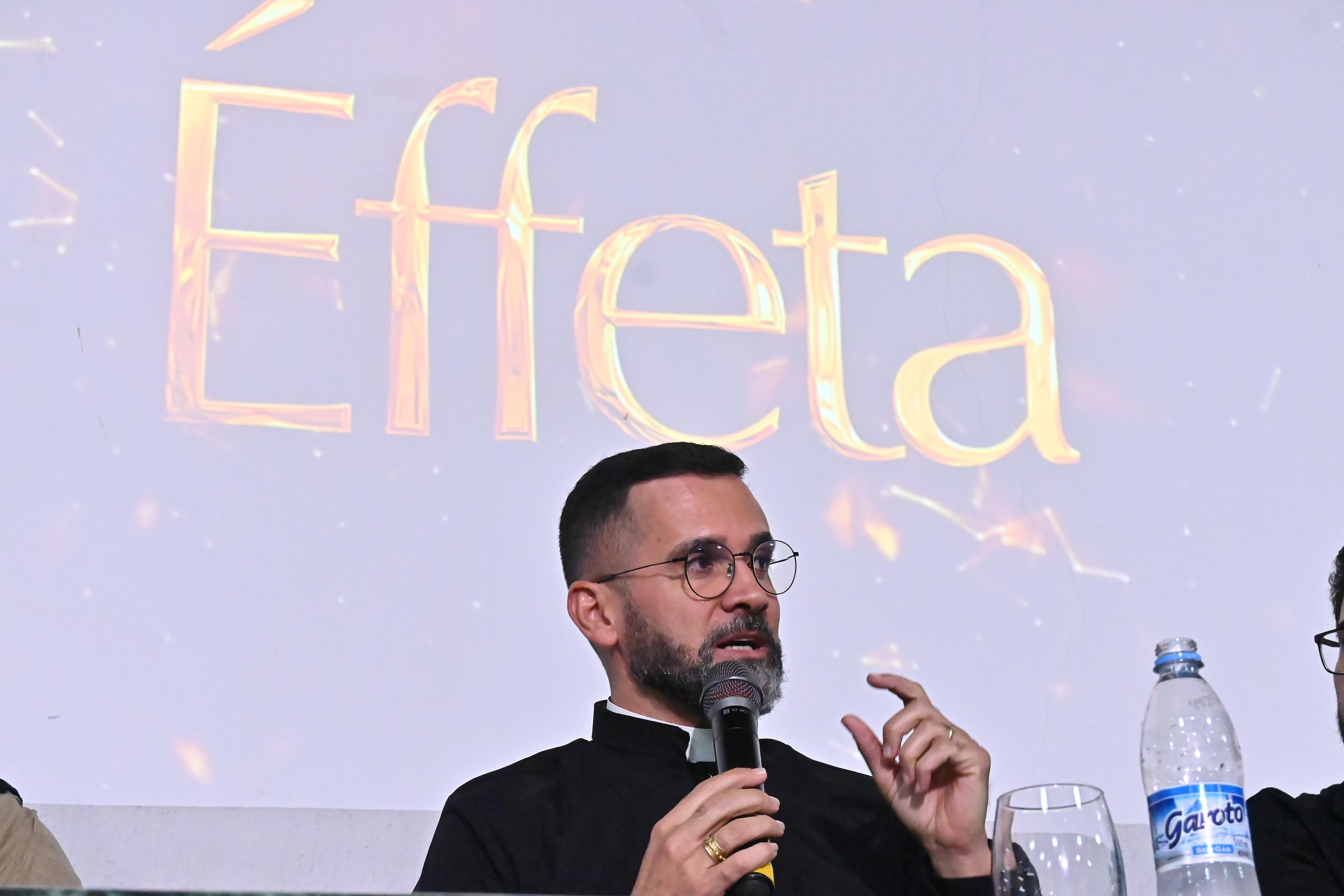 Padre Adão Dias Martins falou sobre o tema escolhido no evento de lançamento na última quinta-feira (21) Foto: Ivan Fuquini