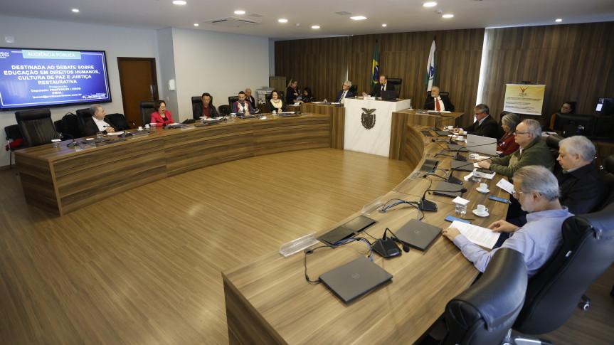 Audiência ocorreu no Auditório Legislativo, na manhã desta terça-feira (5)
Foto: Antônio More/Alep