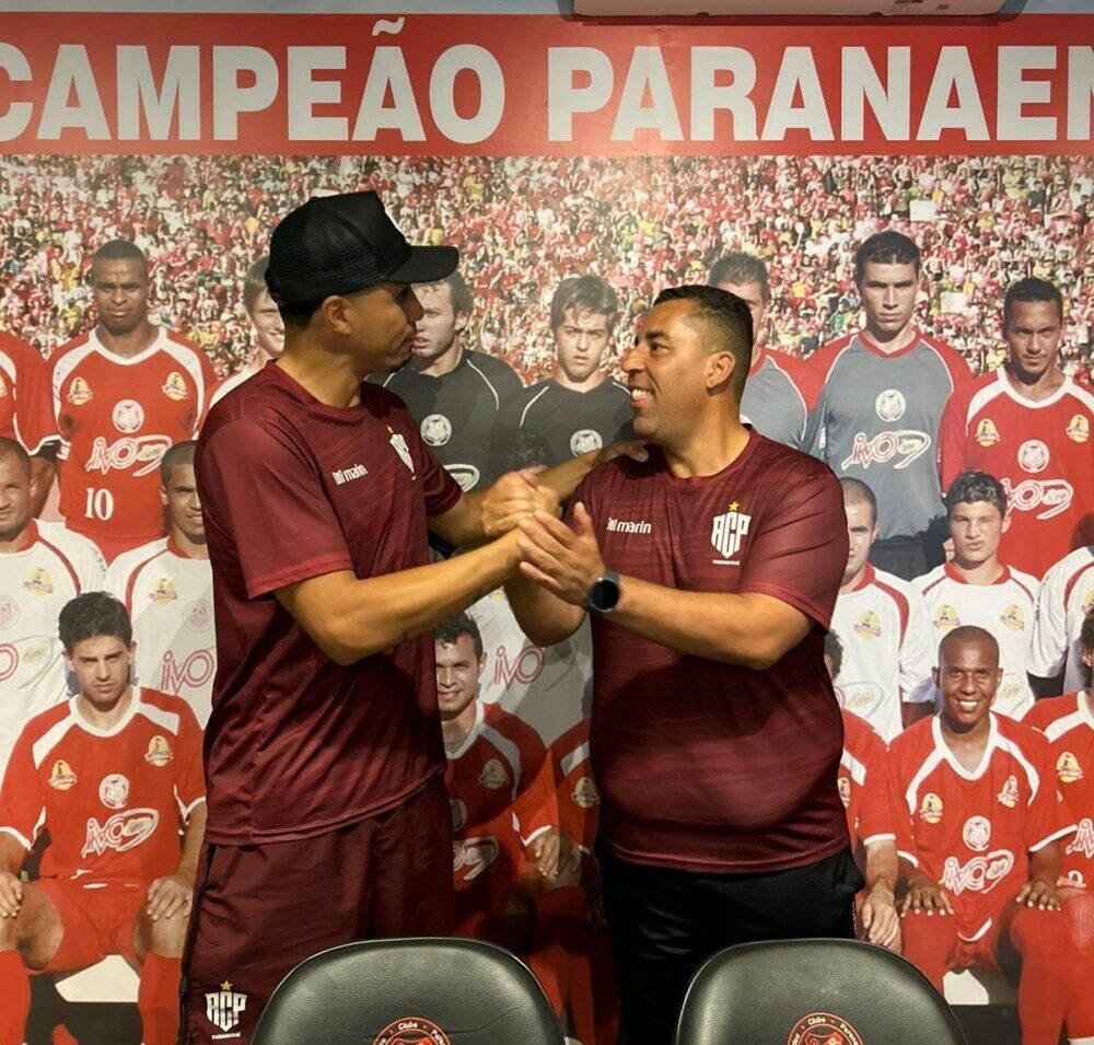 Técnico Wanderley Junior e o William Sander 
(Foto: assessoria ACP)