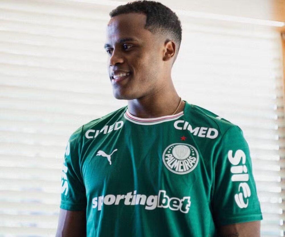 John Arias, atacante do Palmeiras, está na pré-lista para a Copa do Mundo
Foto: Cesar Greco/Agência Palmeiras