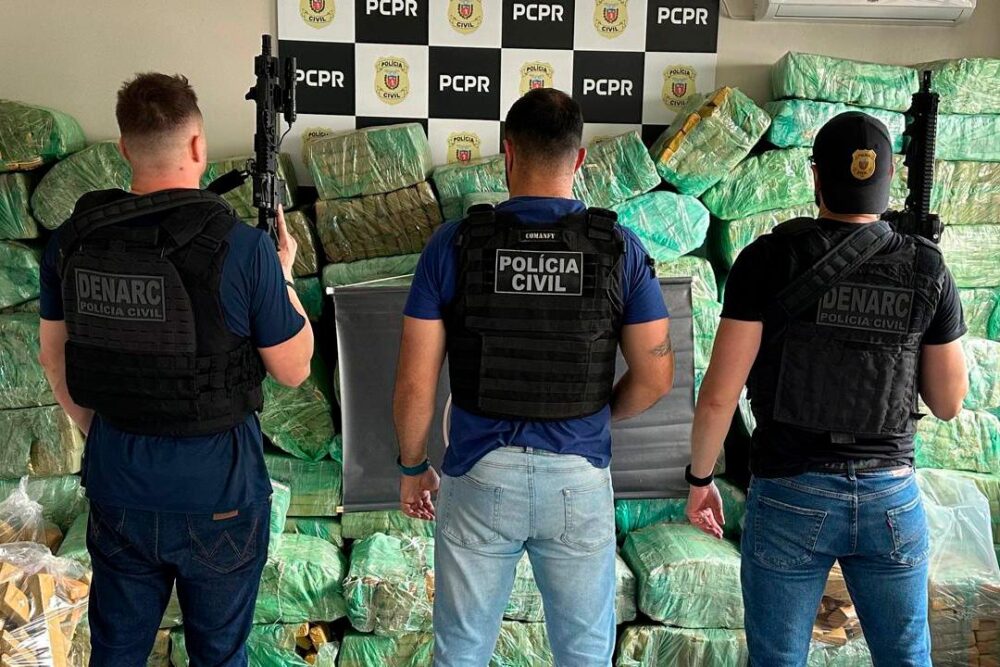 Ação da Polícia Civil resultou na apreensão da droga
Foto: PCPR