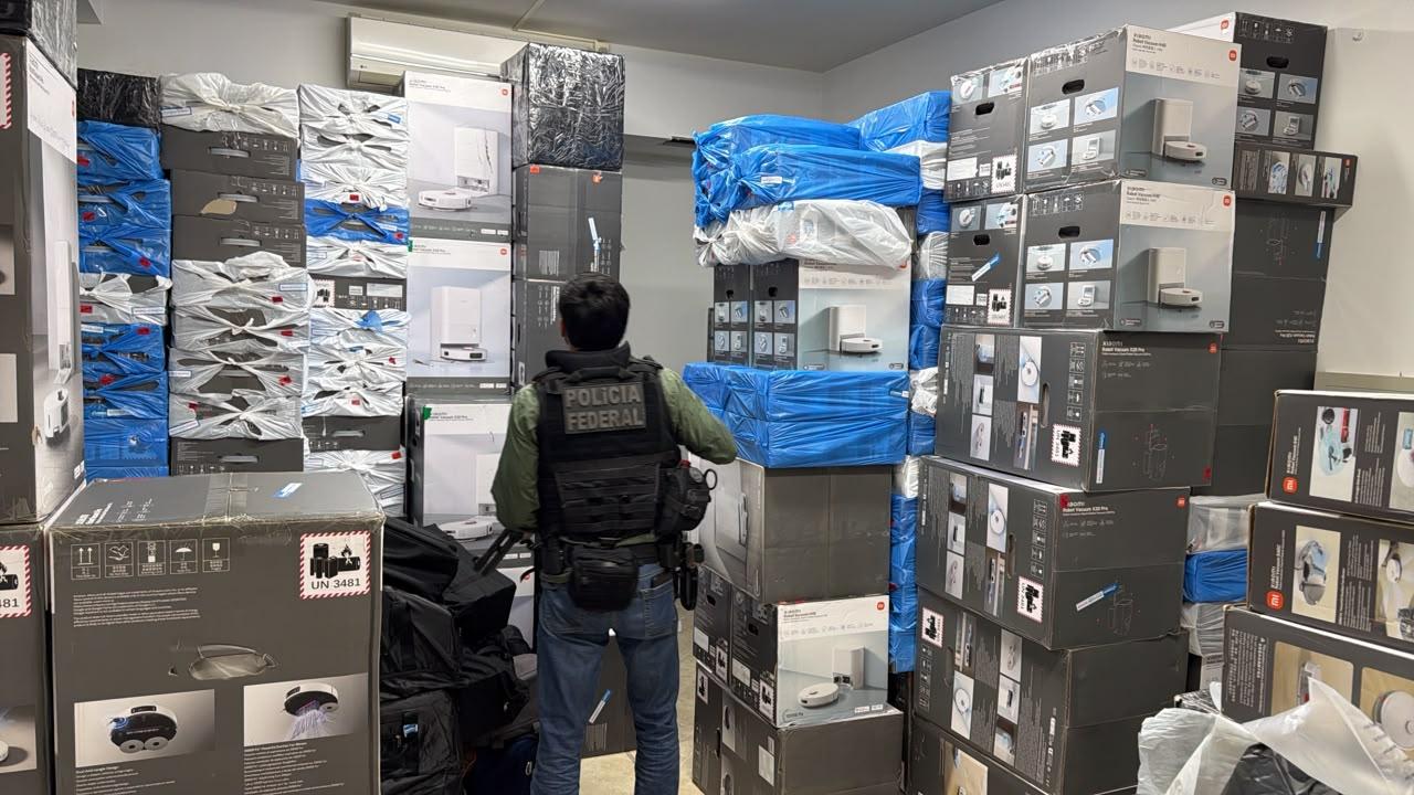 Parte da mercadoria que estava no escritório - Foto: Polícia Federal