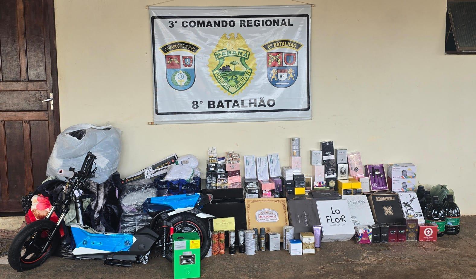 Mercadoria foi encaminhada para a Receita Federal em Maringá - Foto: PMPR