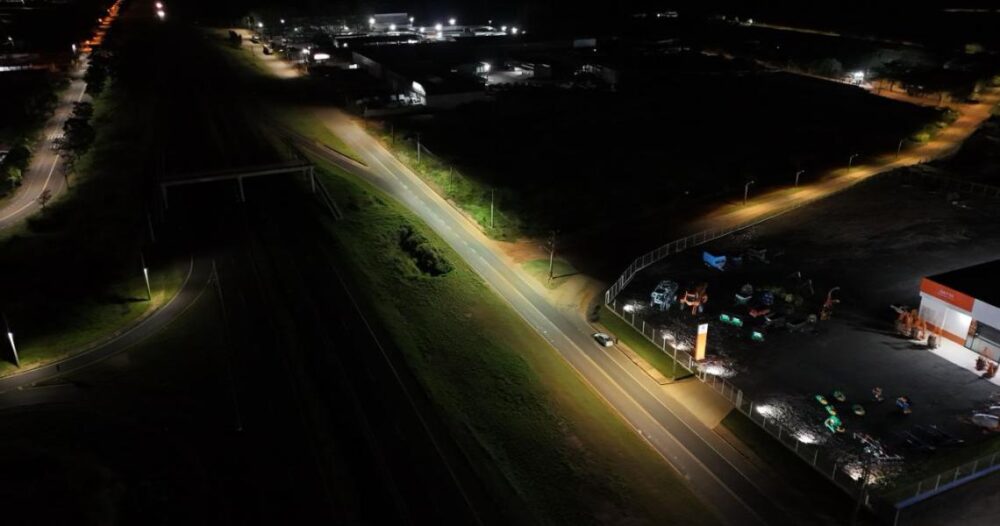 Nova iluminação na entrada da cidade