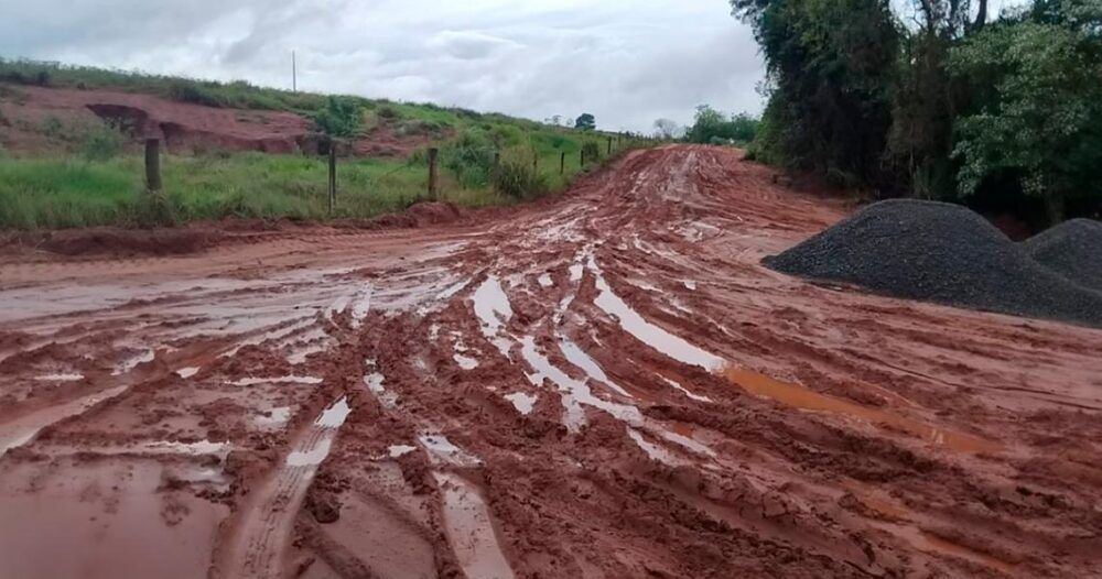 Estradas rurais foram muito afetadas